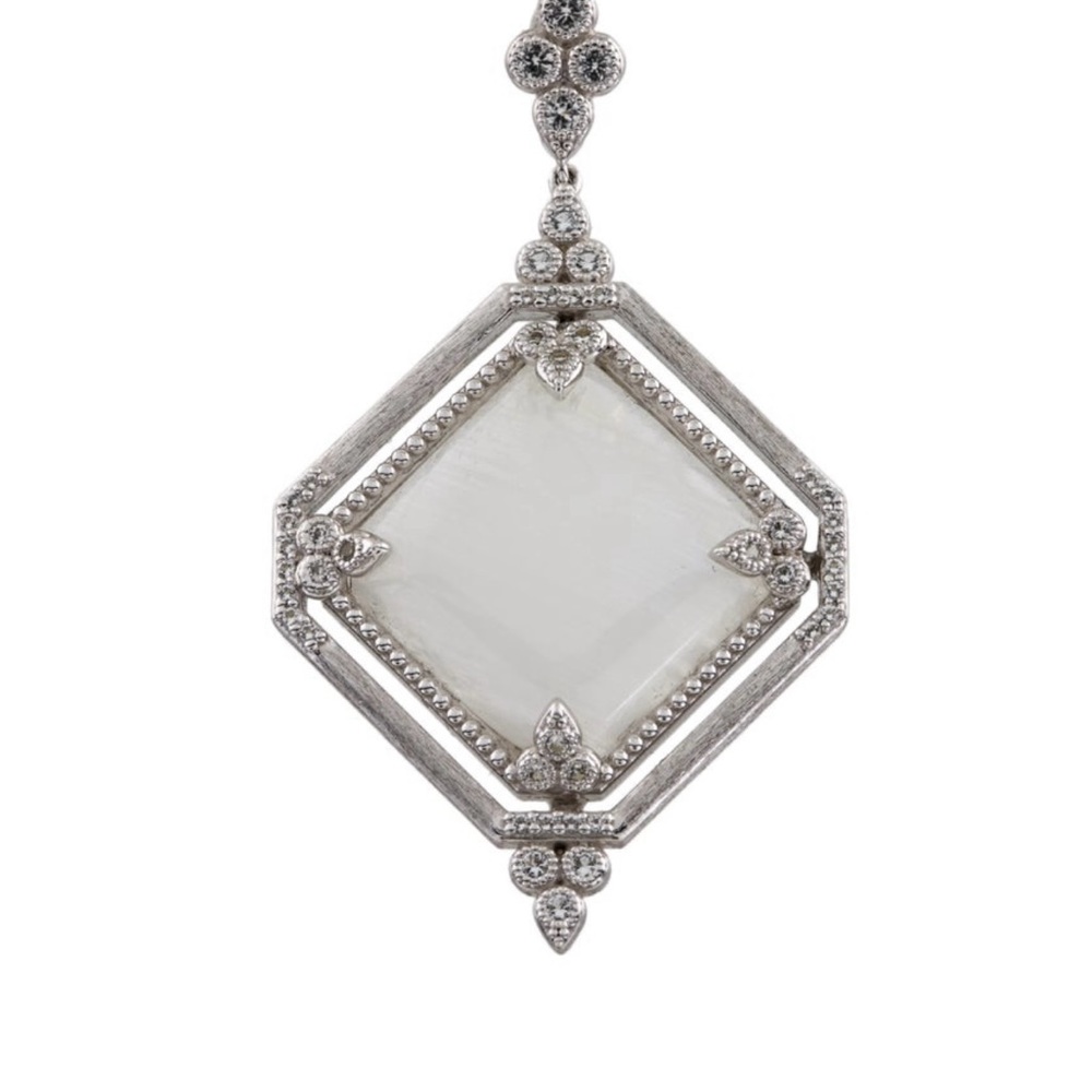 Jude Frances Labradorite Moonstone Quartz Doublet and Topaz Pendant
